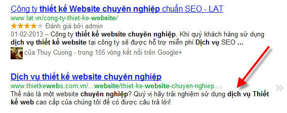 mô tả website