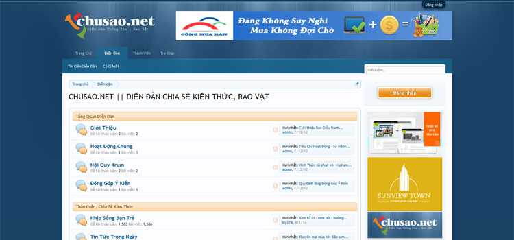 CHUSAO.NET || DIỄN ĐÀN CHIA SẺ KIẾN THỨC, RAO VẶT - 1